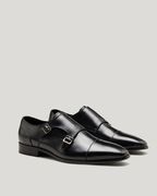 Double Monk Strap Leather Dress Shoe